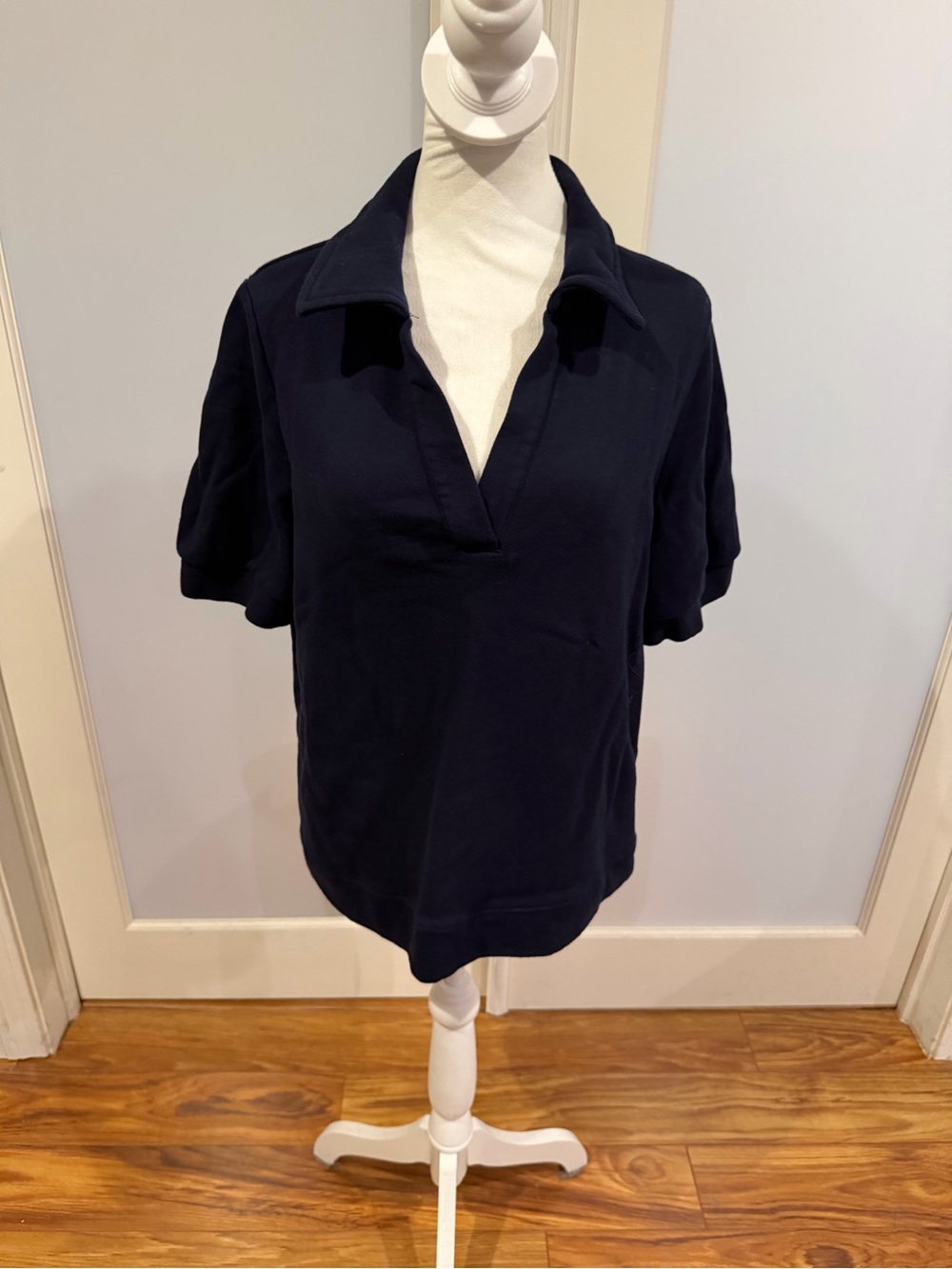 Talbots Navy Short-Sleeve Polo Tunic